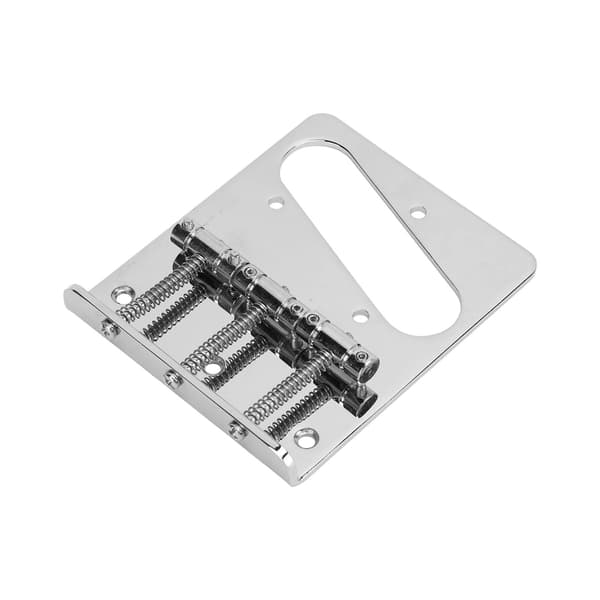 Fixed 3-Saddle Electric Guitar Bridge, Metal String, String Holder, Replacement with Mounting Screws