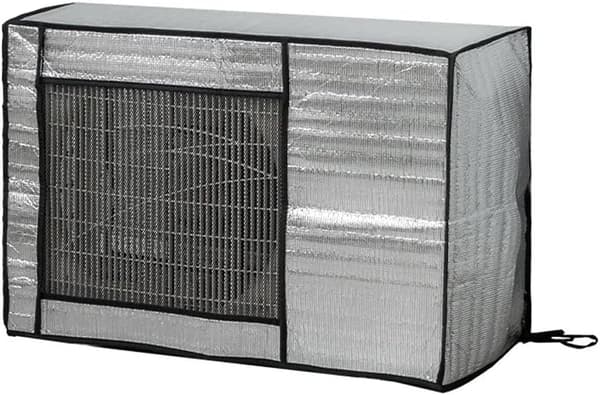 Luftkonditionering Dammsolskydd (86 x 35 - Bärbart aluminiumskydd Snö 60cm) 86x35x60cm