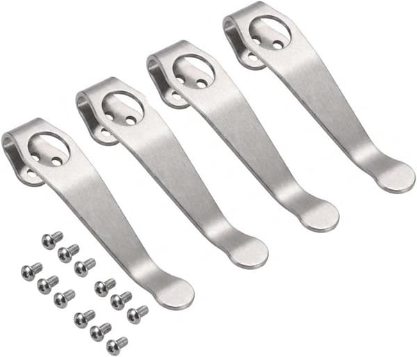 4-pakning dyp bæreklips i titan kompatibel med Spyderco -
