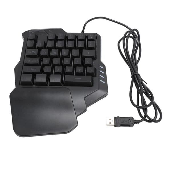 One-Handed Gaming Keyboard 35 Keys Portable Gaming Keyboard Backlit Gaming Keyboard Ergonomic Game Controller for Windows 7 8 10 PC