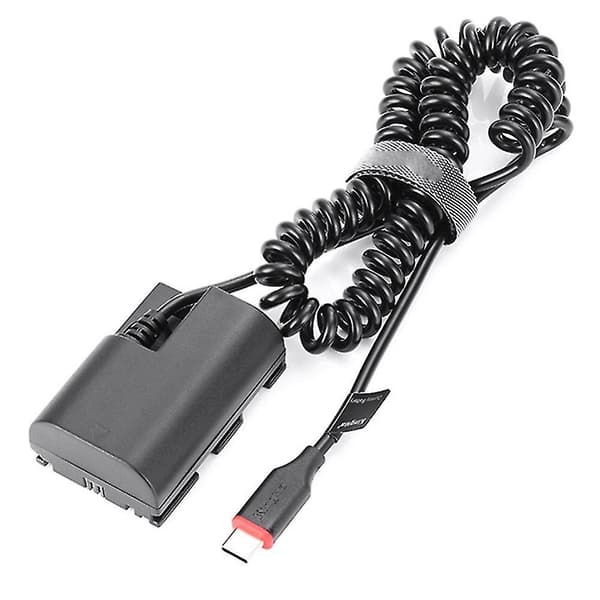 Type-C LP-E6 E6N ACK-E6 -E6 Dummy Batteri & DC Bank USB-kabel for 6D 7D 60D 70D 80D 90D R R5 R6 Mark {db}