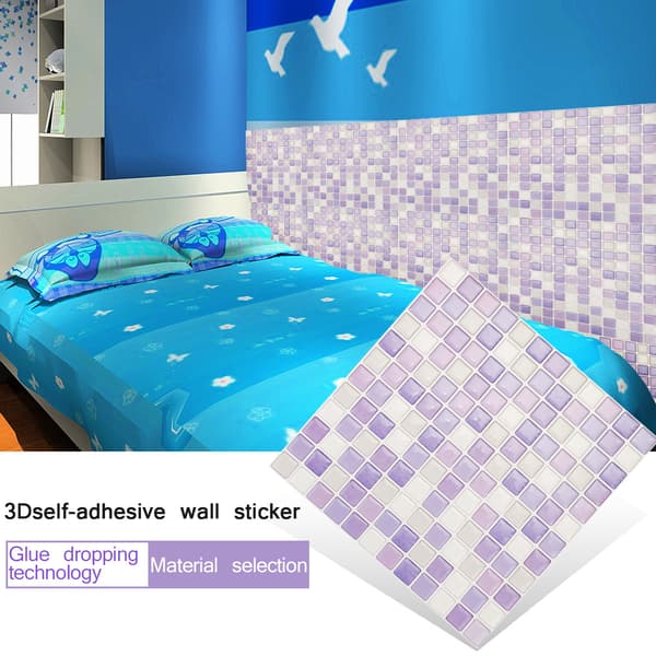 Self-adhesive 3D Tile Wall Decal Sticker DIY Kitchen Bathroom Home Decor Wallpaper #yjc0006