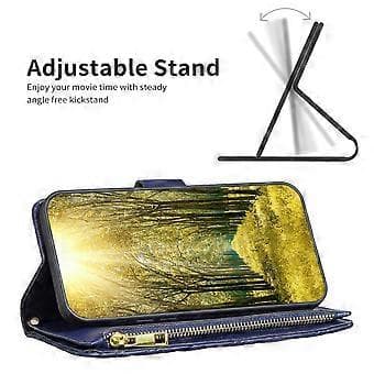 Leather Zipper Case for Samsung Galaxy S24 Ultra (Style E)