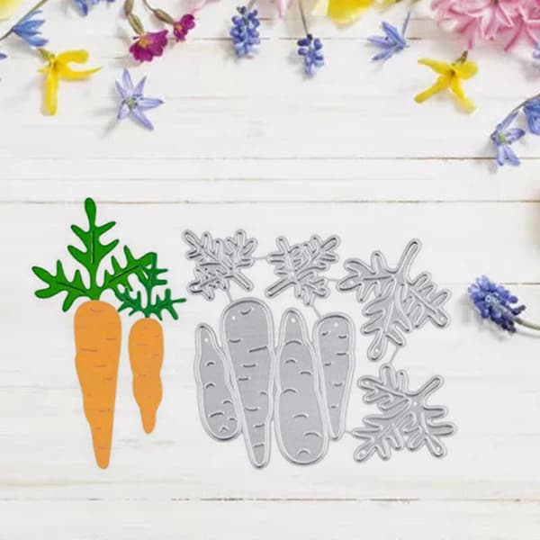 Cute Carrot Embossing Stencil Metal Cutting Dies DIY Easter Decor Craft Dies_tfrf