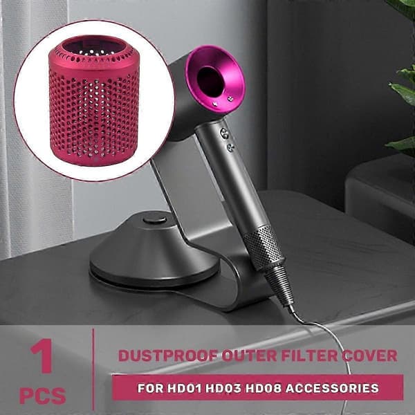 Hårføner Ytre Filterlokk Rosarød Rose red
