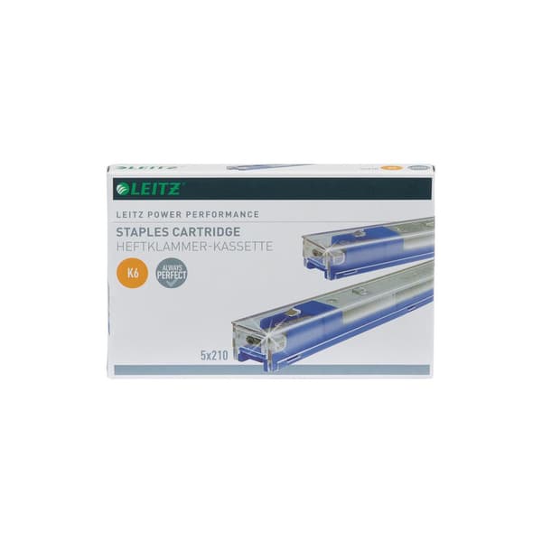 Stiftekassett LEITZ K6 26/6 5/pk Blå