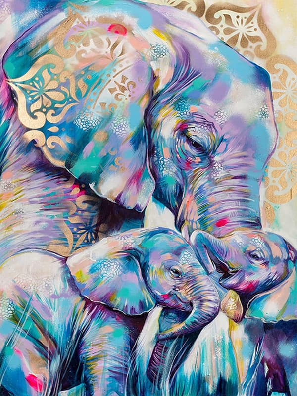 Elefant Diamantmaleri Sæt 30 * 40cm, Voksen 5D Diamantmaleri