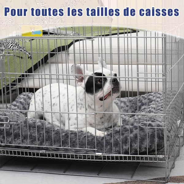 Hundeseng til store og mellemstore hunde, vaskbar, blød, åndbar, kæledyrsseng, mørkegrå, 90*8*60 cm