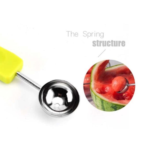 2-in-1 Dig Fruit Scoop Stainless Steel Multifunctional Pulp Separator with Comfortable Handle Kitchen Utensil