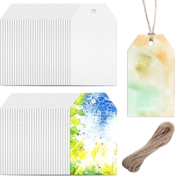 50 sett akvarell gavelapper Håndlaget DIY Blank -