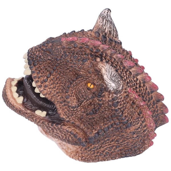 Børne realistiske akvarel Carnotaurus hånddukker håndmalede dinosaurlegetøj