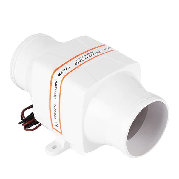 3-tommer Inline Marine Lænseventilator Stille Stærk Ventilationsventilator til Yacht Båd Autocamper (12V)