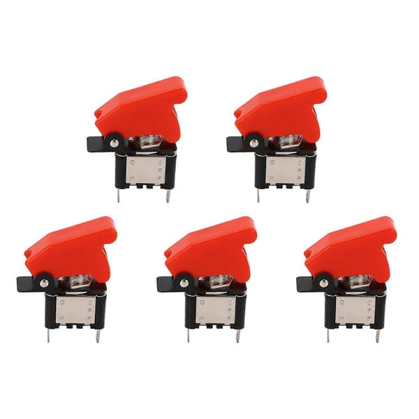 5 Pcs Rocker Switch 12V DC 25A 2-Pole Waterproof Rocker Switch for Vehicle Boat