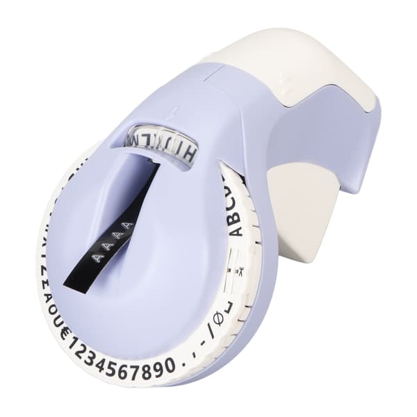 Embossing Label Maker with 2 Rolls of Tape 600 dpi DIY 47 Characters Manual 3D Portable Embossed Label Machine Printer Purple