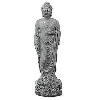 Liten Buddha-statue Dekorasjon Meditasjon Stående Hage Kontor Tempel()