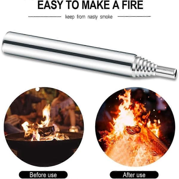 Pocket Bellows 3 st Blås Eldrör Rostfritt Stål Hopfällbar Blås Eldrör för Eldstad Barbeque Lägereld Blåsa Luft i en Eld Resa