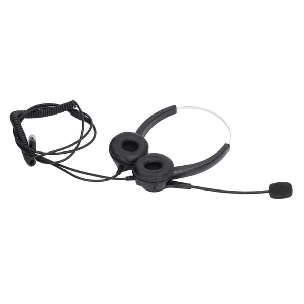 Call Center Headset Justerbart Kablet Støjreducerende Kundeservice Headset til RJ9 Headset-interface