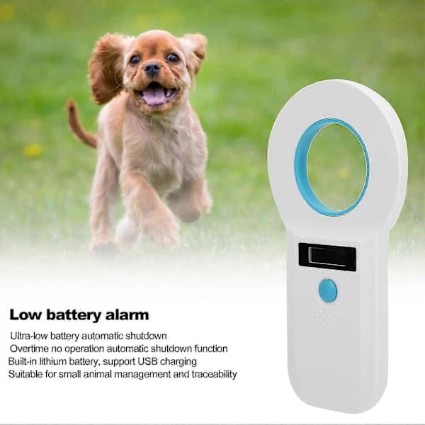 Dyrchip-læser Pet Microchip Scanner til RFID 134.2Khz/125Khz Genopladelig Understøtter EMID/FDX-B