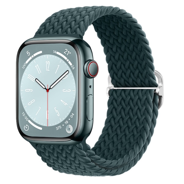 Armband av flätat tyg Apple Watch 42/44/45/49mm - olika färger Green