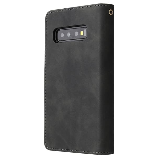 Horisontalt foldbart etui til Samsung Galaxy S10+ med kort- og møntrum