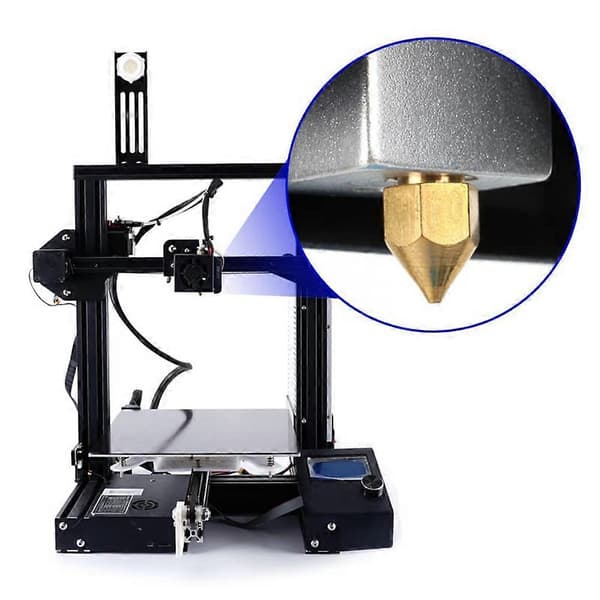 3D Printer Nozzles 0.4MM MK8 3 Nozzles 20 pcs with 4 pcs Heater Block Silicone Covers, for 3 V2 with