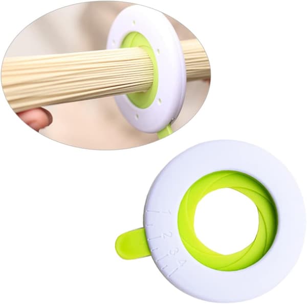 Spaghetti Measuring Tool Adjustable Portion Control Pasta Measurer for Home Kitchen White Green