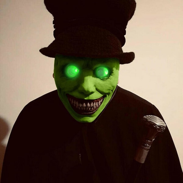 Halloween Mask Halloween Skelett Ansiktsmasker För Vuxna Latex Ansiktsmask Green (Glowing) 22x18x7cm