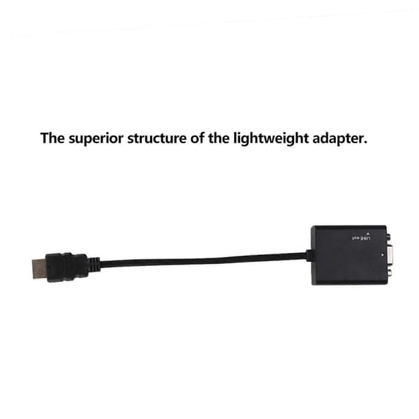 SSRGV 1080P kannettava HDMI-VGA-sovitinkaapeli ja USB-virta 3,5 mm:n äänikaapeli