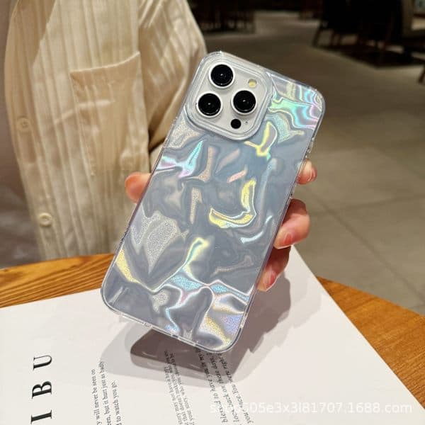 Compatible with Apple's Drop-Resistant Feather Yarn + PC Protective Case, Durable Protective Cover Water Ripples IP 16 PRO Water Ripples IP 16 PRO