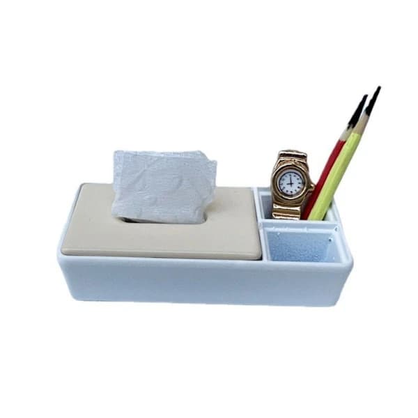 1/12 Dukkehusæske Miniaturetilbehør HVID Hvid[XJ]