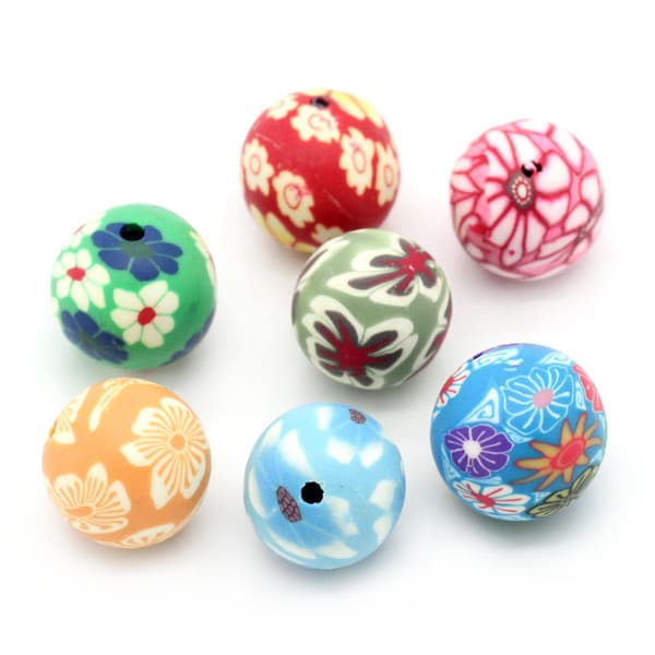 12mm 30 STK Myke leirekuler i assorterte farger