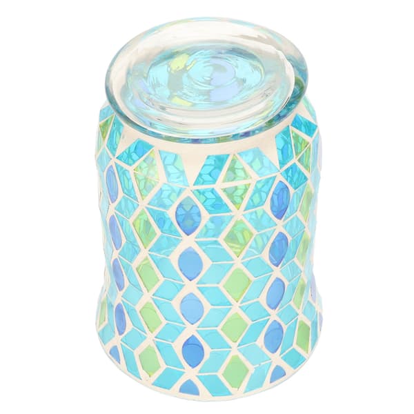 Mosaic Candle Holder Handmade Exquisite Windproof Glass Candle Holder Tealight Holder for Cafes Bars