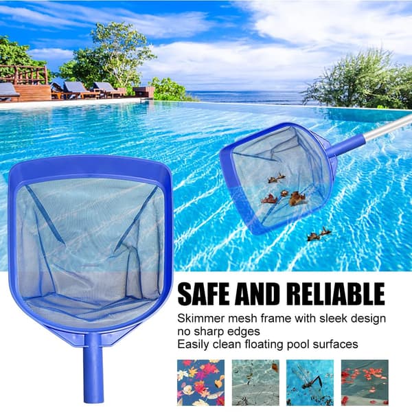 Pool Net Extra Fine Mesh 44x30cm, Pool Net Bottom With 150cm Aluminum Pole Pool Cleaning Kit Spa Net