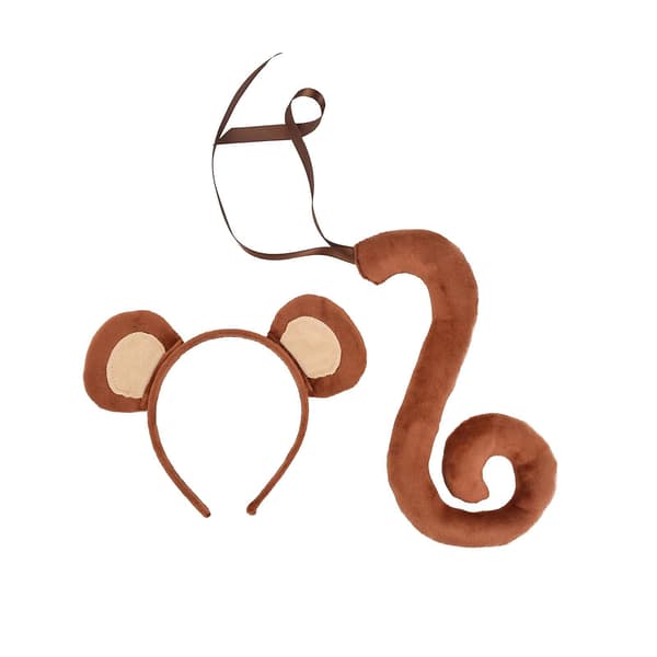 Monkey Ears and Long Tail Set Lolita Headwear for Ball Performance Carnival