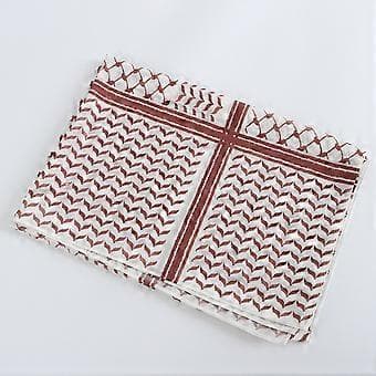 Klassisk Shemagh Skjerf Solbeskyttende Arabisk Keffiyeh Hodeplagg Arabisk Dubai Hodeplagg Etnisk Hijab Sjal Rød Red
