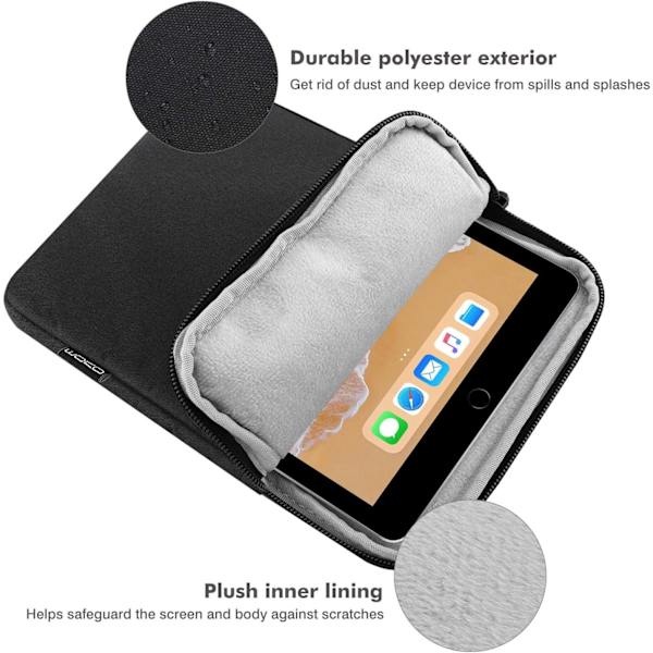 Tablettitietokonelaukku 9–11 tuumalle, sopii uuteen 11 tuuman iPad Pro M4/iPad Air M2 2024 -malliin, iPad Air 5/4/3 10,9\"/10,5\" -malliin, iPad Pro Black