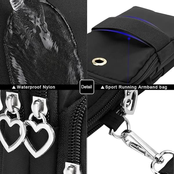 Crossbody-väskor Mobiltelefon Plånboksväskor med Stor Kapacitet och Justerbar Axelrem för Kvinnor Flicka