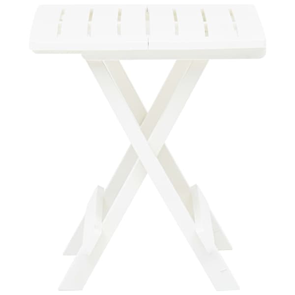 vidaXL Sammenleggbart hagebord hvit 45x43x50 cm plast Vit white