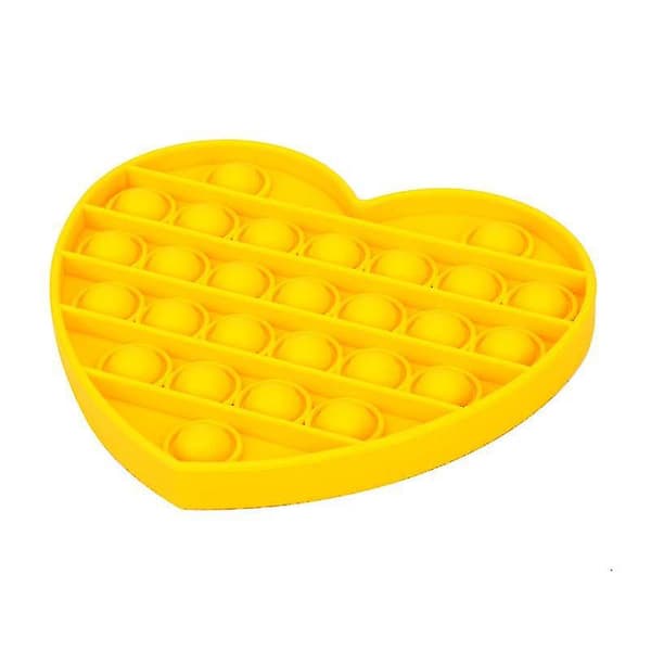 Fidget Popit Hjerteform Push Bubble Leke-4 (regnbue)