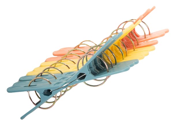 Klesklyper plast 18-pakning - Sterke klyper for klesvask 110