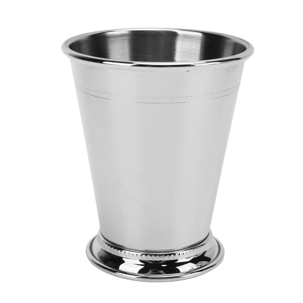 Julep Cup Rostfritt Stål Elegant Retro Hög Stabilitet Pärlad Mint Julep Cup för Hem Klassiskt Silver