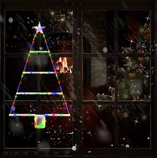 Julebelysning, LED-stige belysning, 8 lysmoduser Juledekorasjonsbelysning fargede lys colored lights