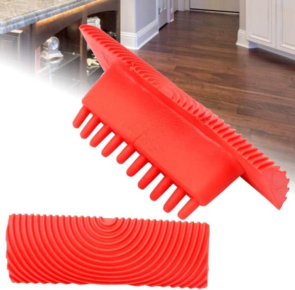 2-piece wood grain tool set, paint roller, wood grain effect, brush, rubber paint roller, wall and floor decoration material
