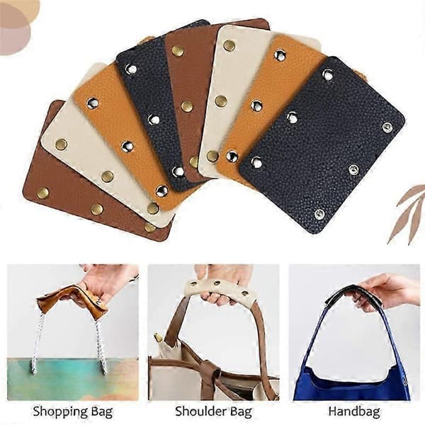 2 Pcs Bag Handle Covers Anti-strangle Hand Knobs Faux Leather Comfortable Touch Suitcase Handle Wraps Luggage Decor KAESI