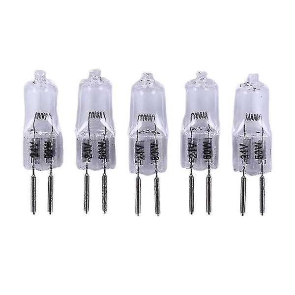 5 stk 24v G5.3 35w/50w Bas Halogenlamper Lyspære Glødepære - Snngv（50W）