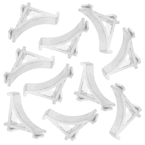 10 Pcs Refrigerator Shelf Clips Freezer Shelf Support Hooks Refrigerator Shelf Bracket {DB} Silver 2.7X2.5CM Silver 2.7X2.5CM