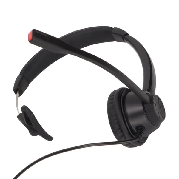 2,5 mm Business Headset Støjreducerende Monaural Traffic Headset til enheder med 2,5 mm hovedtelefonstik Sort