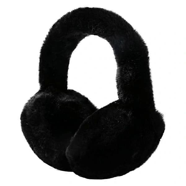 Foldable Earmuffs, Adjustable Faux Fur Earmuffs for Winter