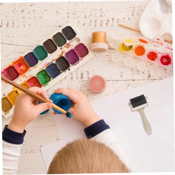 6 stk. trykruller Ergonomisk blækrulle med behageligt greb til kunst- og håndværksprojekter