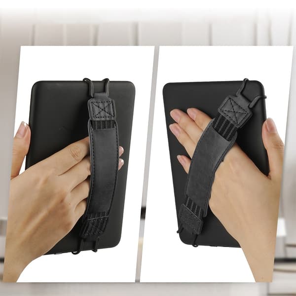 Universal 9-11 tommer e-læser/tablet håndremsholder - Kompatibel med Kindle/iPad/Kobo Sort